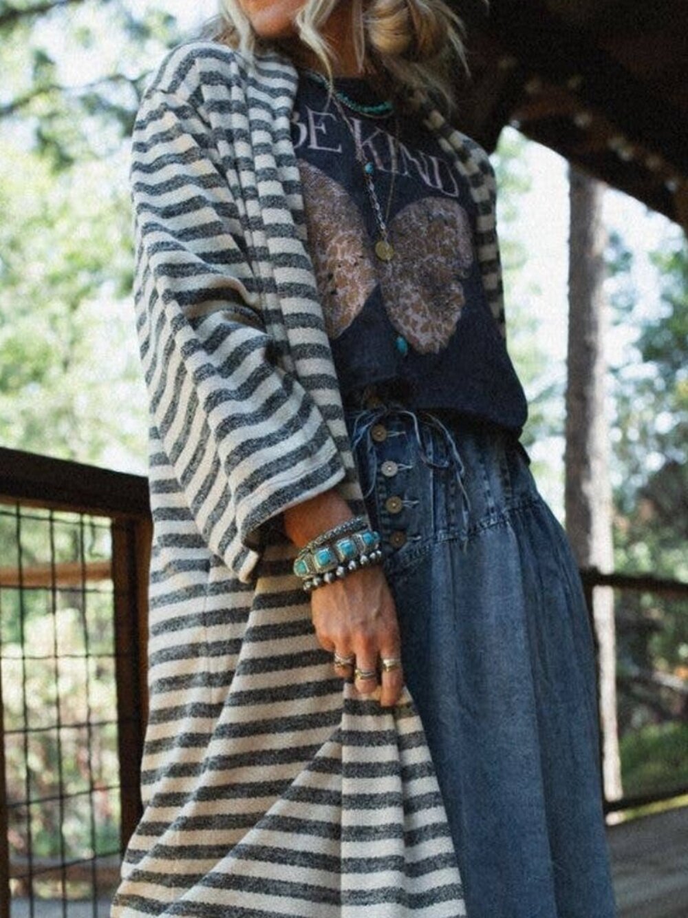 NWT The Nest-Three Bird Nest Endless Love Striped Cardigan - Picture 11 of 15